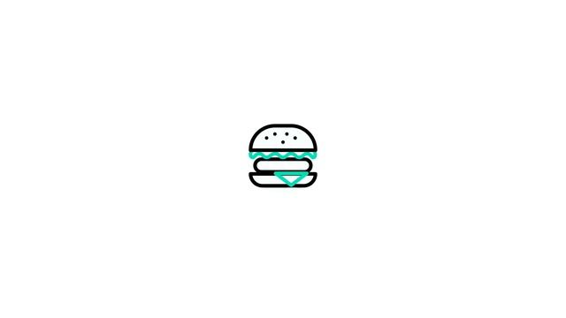 Burgur icon Lottie JSON animation смотреть онлайн