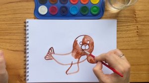 Как нарисовать МОРСКОГО КОТИКА