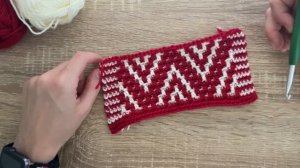 Мозаичный плед «Вафельные ромбы»: вяжем БЕЗ БАХРОМЫ