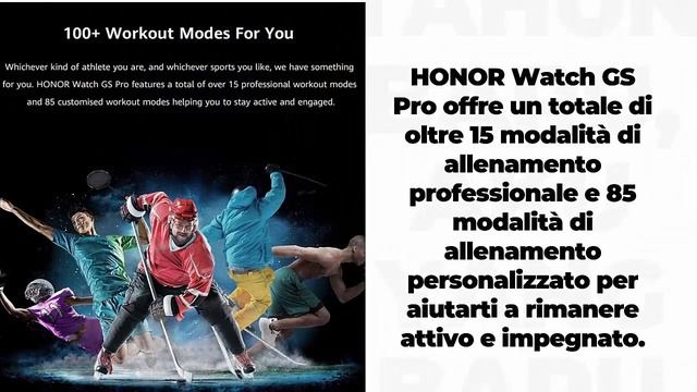 ⛹️HONOR KAN-B19 Smart Watch GS Pro Smartwatch Orologio Fitness Uomo Donna