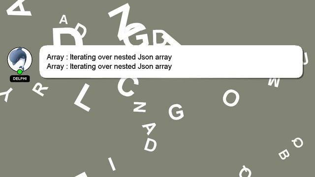 Array : Iterating over nested Json array смотреть онлайн