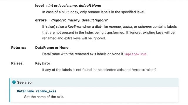 Change column names using the pandas rename смотреть онлайн
