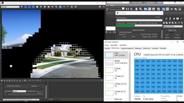 2x E5-2697v4 2.3ghz (36core/72thread) vray 3.40 cpu test смотреть онлайн