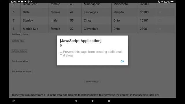 JavaScript CSV File Editing on Cellphone or Tablet - Revise Table Cell, Row, Column Content смотреть онлайн