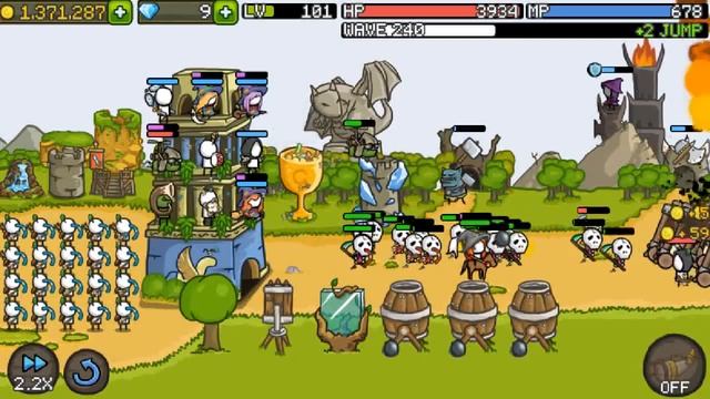Grow Castle - 3 час проходим Гроу Кастл 160-286 волн на огненном билде #CheckThePins adventures смотреть онлайн