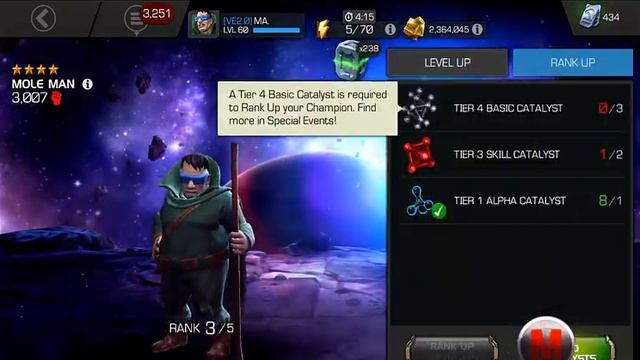 Mole Man Rank Up ! No Game Play - Marvel Contest of Champions смотреть онлайн