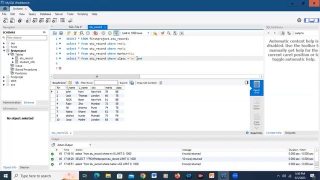 'Where clause'- implementation in MySQL workbench смотреть онлайн
