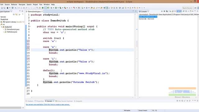 Java Tutorials 19 - Switch Case Statement - Study Viral смотреть онлайн