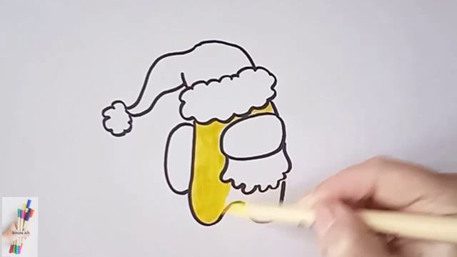 AMONG US SANTA ?? РИСУЕМ АМОНГ АС - САНТА ✍️ СУПЕР МЕГА ПРОСТО!!!!! ?как нарисовать Амонг ас легко? смотреть онлайн
