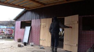 Самые простые ,ДВЕРИ в сарай .Своими руками