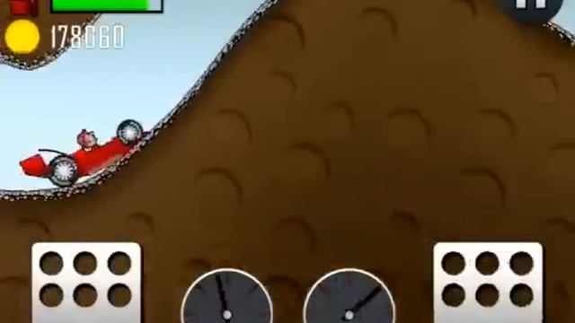 Hill climb racing: Race car - Cave run 1234m смотреть онлайн