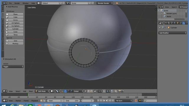 Blender 2.79 Pokebola Feito No Blender 3D