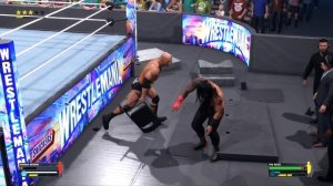 WWE UNIVERSAL CHAMPIONSHIP ROMAN REIGNS VS THE ROCK #wwe2k24 #wwe2k23