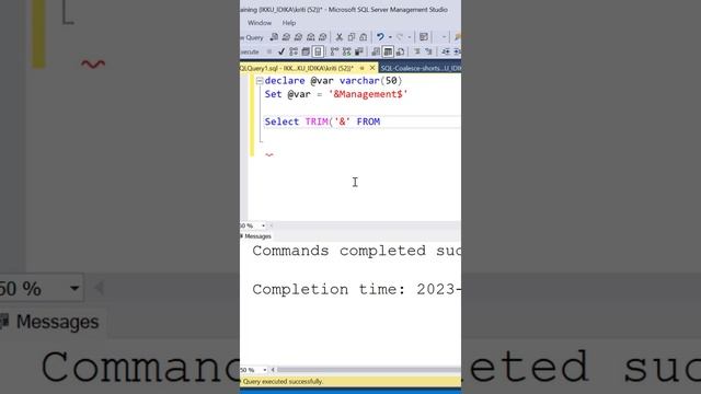 SQL Trick | Use TRIM to remove different characters | SQL Server #sqltips смотреть онлайн