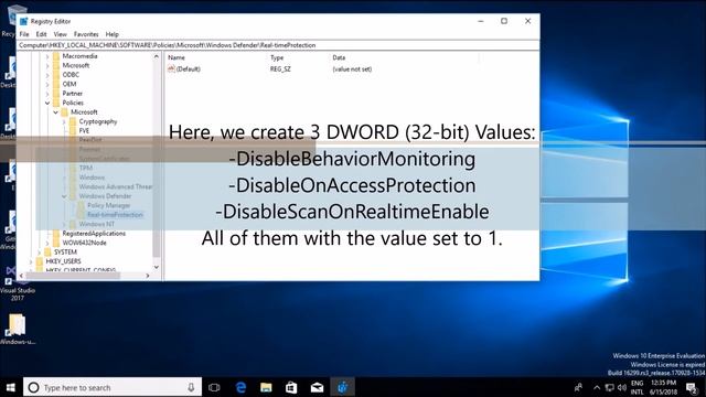 How to: Disable Windows Defender Antivirus using Registry смотреть онлайн
