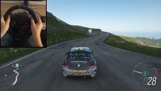 Forza Horizon 4 - Volkswagen Beetle Andretti Rallycross (Logitech G29 steering wheel) gameplay смотреть онлайн