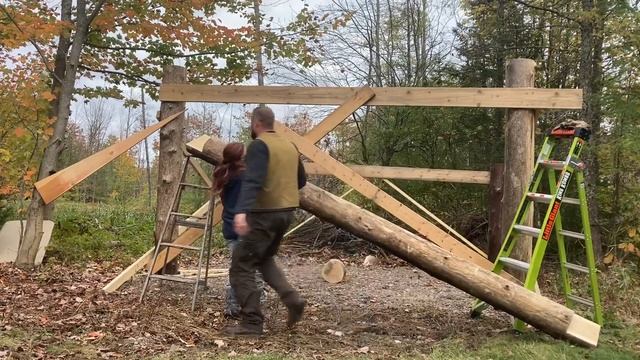 #146 DIY Log Framed Woodshed Start to Finish смотреть онлайн