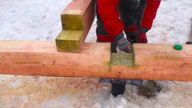 Обвязка свай брусом / деревянный ростверк / сип дом смотреть онлайн