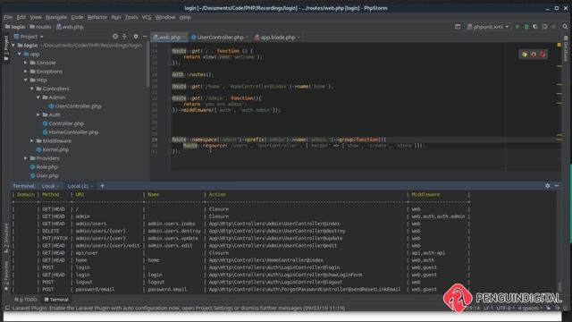 Laravel 5.8 Login System - Part 6: Creating a resource controller and showing users смотреть онлайн