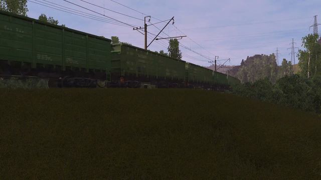 ВЛ10 с экибастузским углём следует сквозь Уральские Горы. Trainz Railroad Simulator 2019 смотреть онлайн