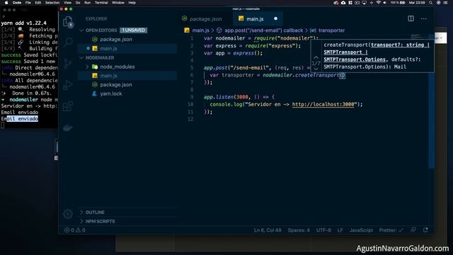 Enviar email con NODEMAILER y NODE.JS ? смотреть онлайн