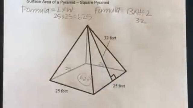 How to find the Surface Area of a Square Pyramid смотреть онлайн