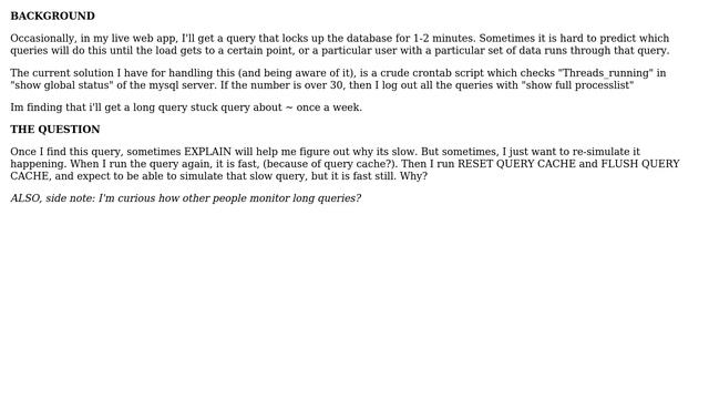 Databases: How to re-simulate a long query stuck in mysql queue? (2 Solutions!!) смотреть онлайн