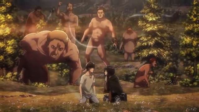Attack on titan season 2||Eren saves mikasa and everyone by activating the coordinates. смотреть онлайн