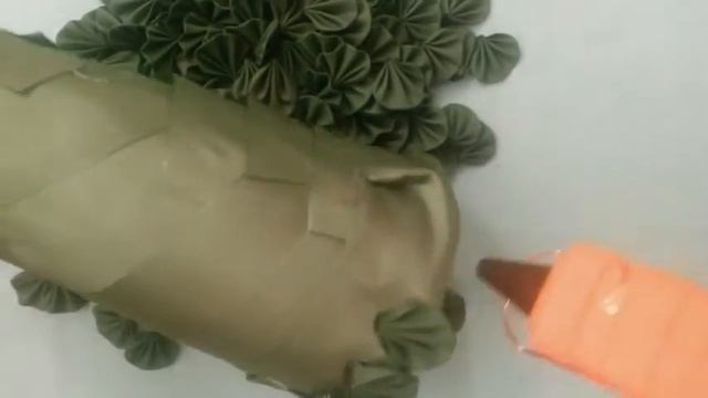 Ёлка Канзаши DIY Kanzashi Christmas tree Marine DIY Guloyan смотреть онлайн