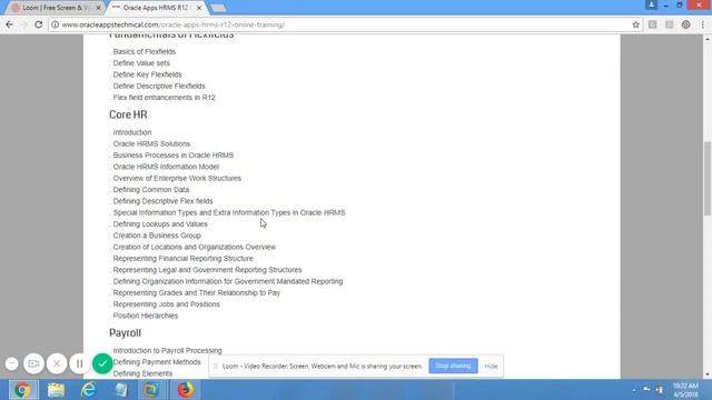 Extra Information Types and Special Information Types - Oracle Apps R12 HRMS Online Training Video смотреть онлайн