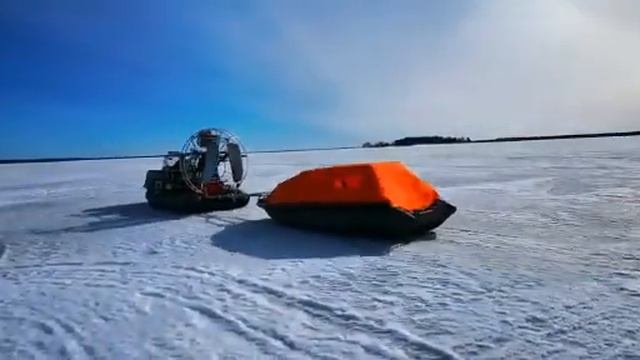 Аэролодка Вьюга 500 и сани . смотреть онлайн