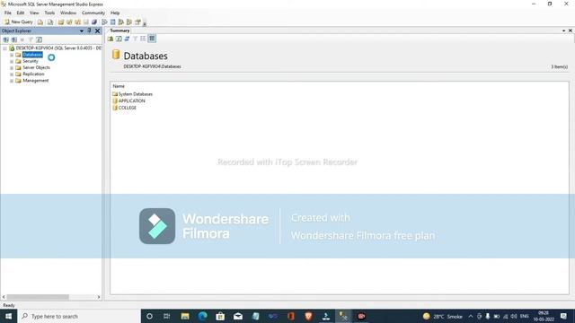 Creating Database in SQL SERVER 2005. смотреть онлайн