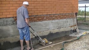 Отмостка из щебня своими руками, мягкая отмостка без плантера.