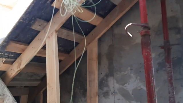 Строительство дома из газоблока. Монолитное перекрытие.