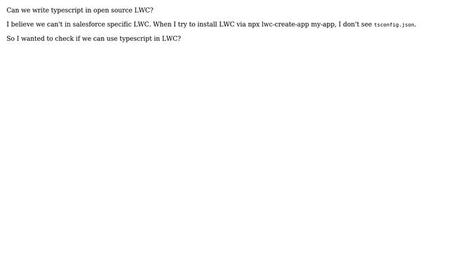 Salesforce: Typescript in LWC смотреть онлайн