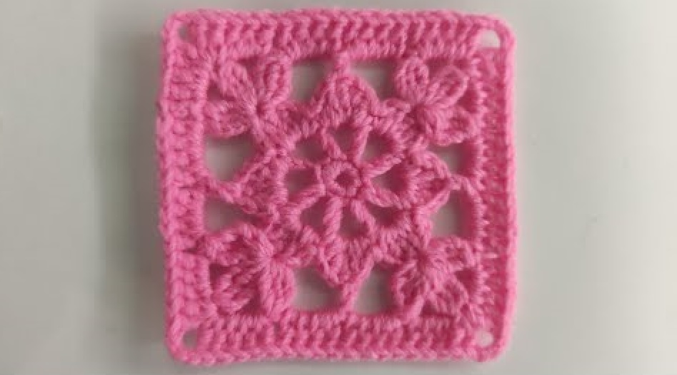 Восхитительный квадратный мотив крючком ✨ - Вязание крючком мотивов для начинающих смотреть онлайн