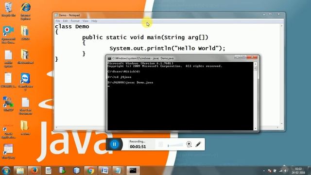 First Java Program Hello World смотреть онлайн