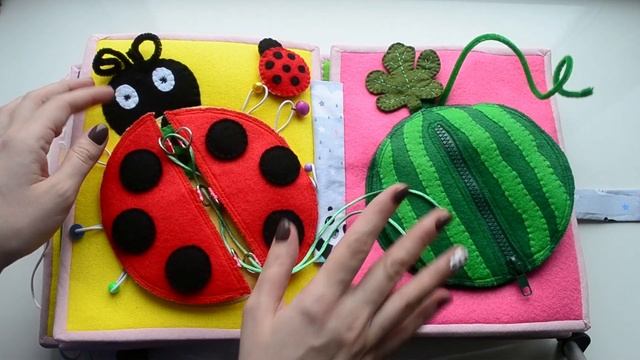 Развивающая книга для Serife в Данию. Книга из фетра Сенсорная книга. Educational Book. Sensory Boo