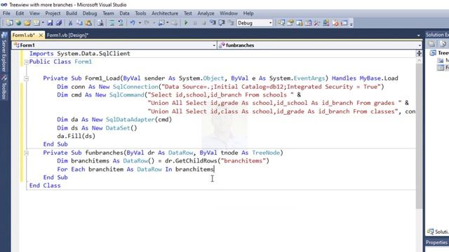 Programming in Visual Basic.net: How to create Treeview with more branches from more tables in SQL. смотреть онлайн