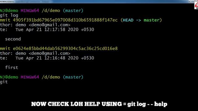 #9 HOW TO CHECK LOG OF REPOSITORY IN GIT LIKE AS COMMIT STATUS WITH DETAILS смотреть онлайн