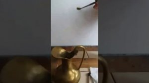 Золотой кувшин акварелью