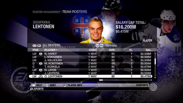 NHL 09 Tappara Overall Player Ratings смотреть онлайн
