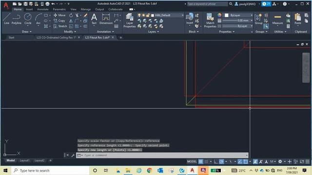 scaling two drawings to line up with each other - AUTOCAD LT 2021 смотреть онлайн