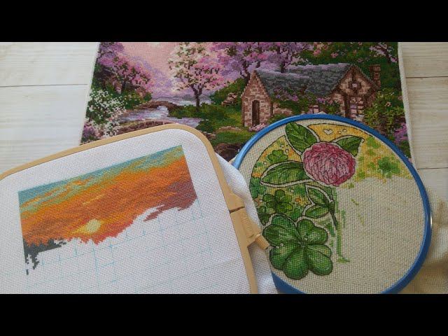#вышивка 15 -29 августа 22г Вышивальный влог. Весенний пейзаж. Финиш. Новый старт. смотреть онлайн