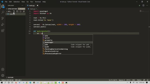 Screenshot Taker | Python project | PyAutoGUI | Easy Tutorial смотреть онлайн