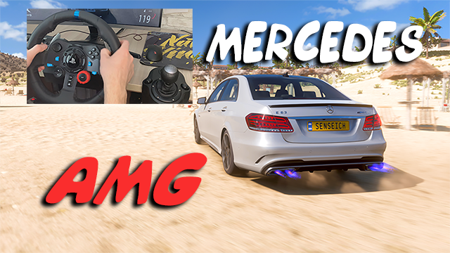 Мерседес Е63 на РУЛЕ Forza Horizon 5! Logitech G29