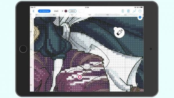 (2015) Вышивка с планшета или смартфона. Первое знакомство Cross Stitch Saga needlepoint