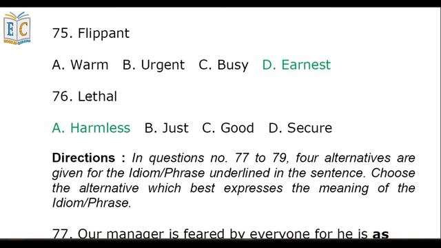 SSC MTS 2017, 30th April (1st Shift) Question (English Part) Solved And Explained In Details