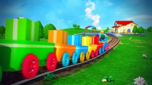 Цветной поезд | детские песни | KiiYii