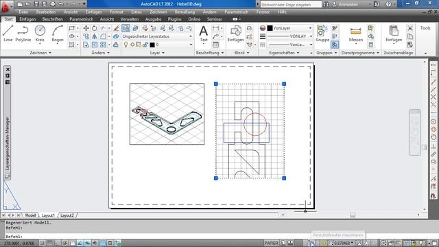 Papierbereich & Plotten AutoCAD LT 2012 смотреть онлайн